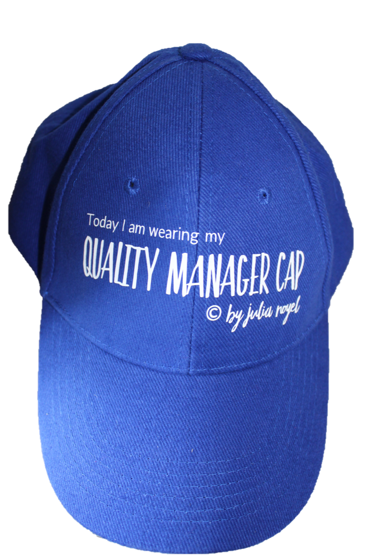 Today I am wearing my quality manager cap