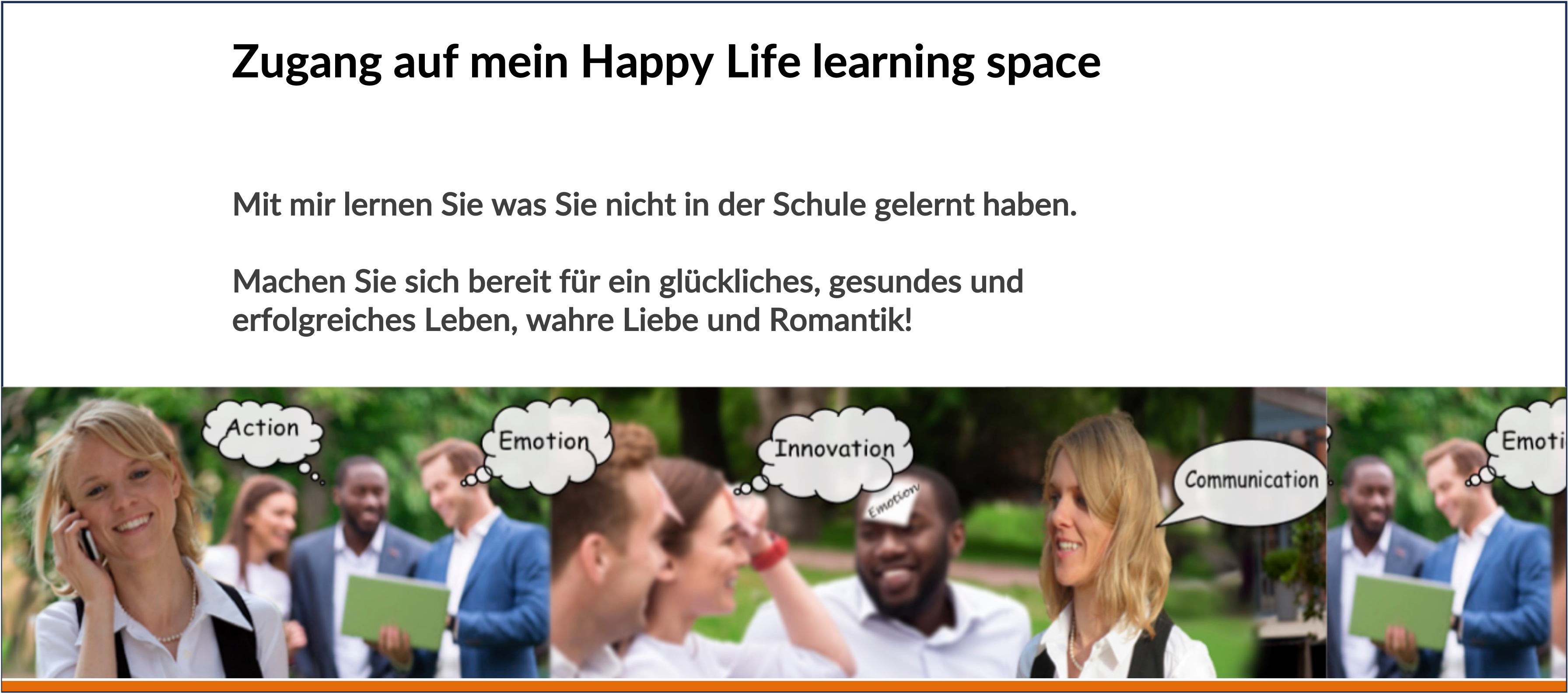 Zugang auf mein Happy Life learning space