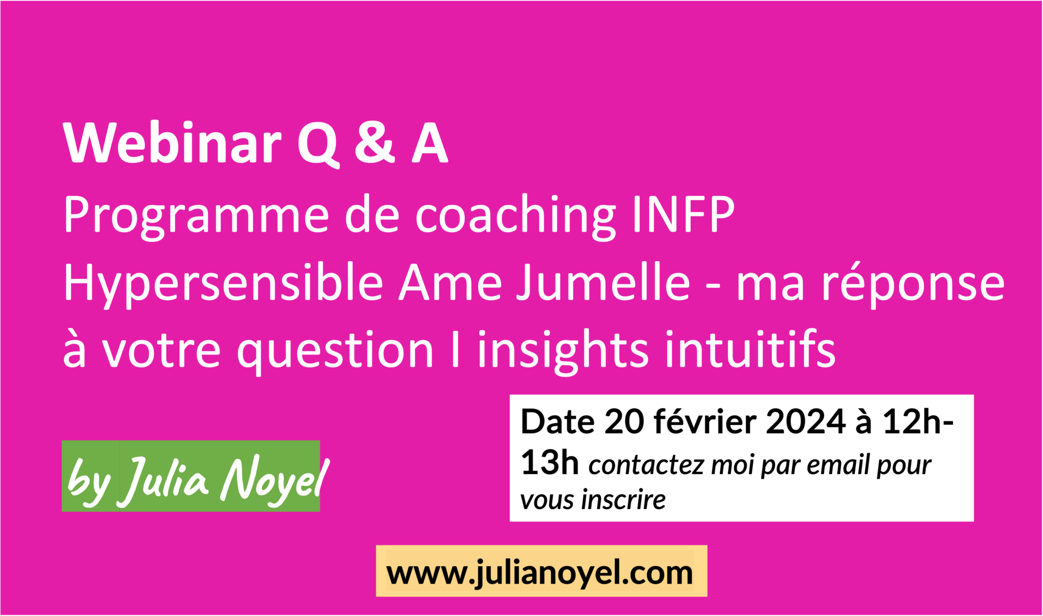 webinar Q&Aprogramme de coaching infp ame jumelle