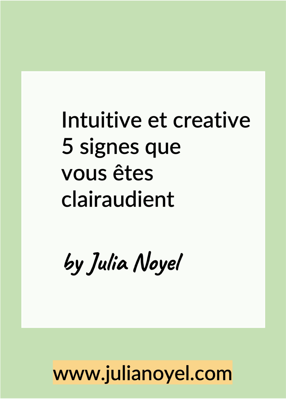 Intuitive et creative 5 signe