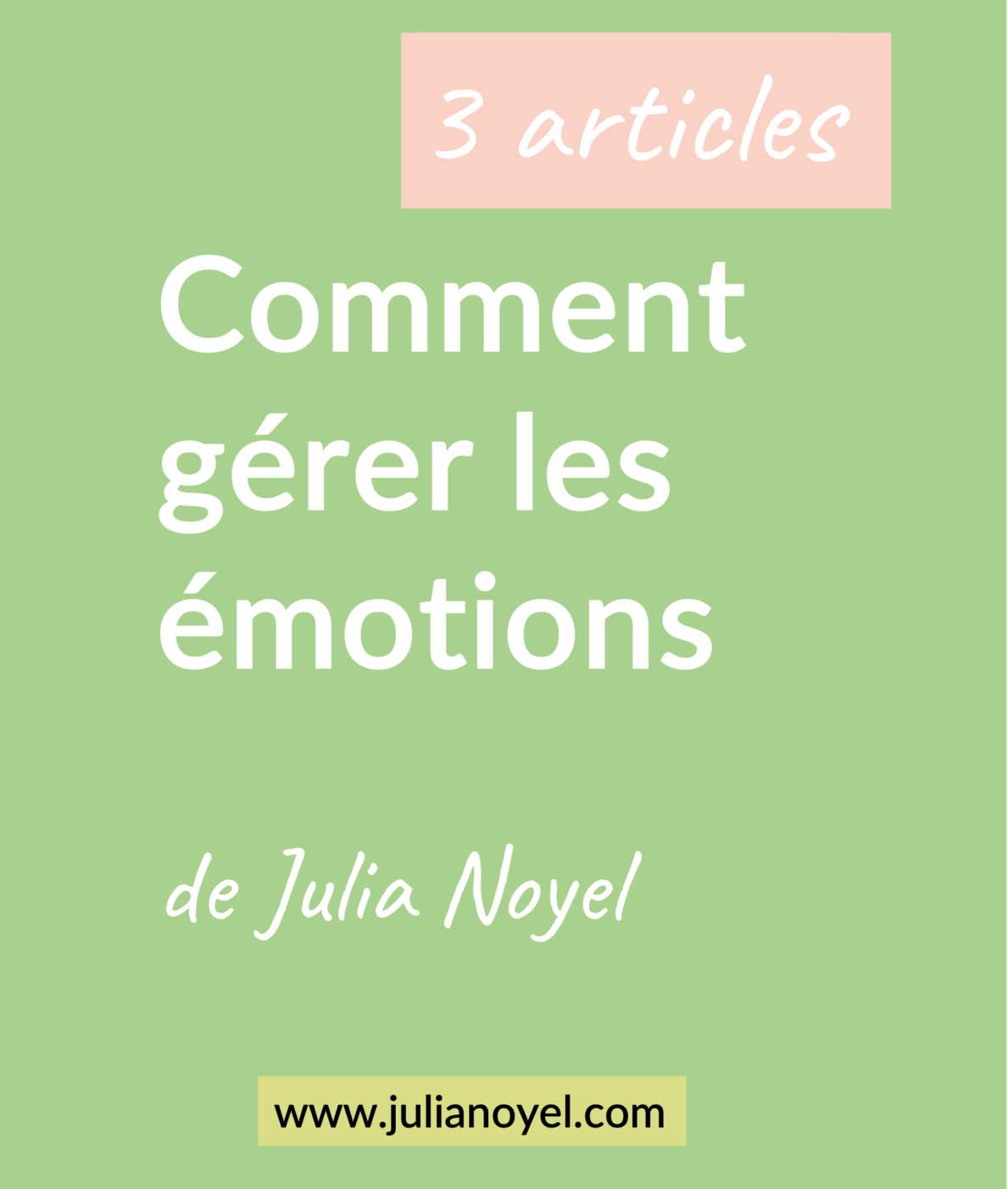 Comment gérer émotions de Julia Noyel