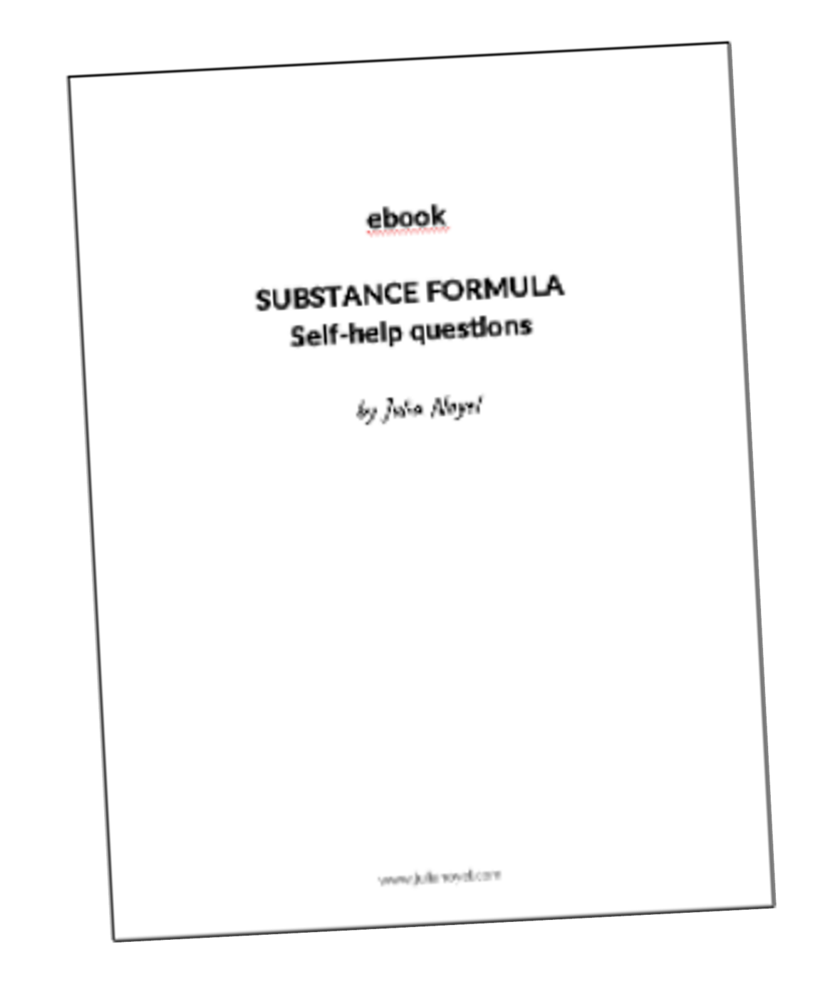 ebook SUBSTANCE Formula coaching questions